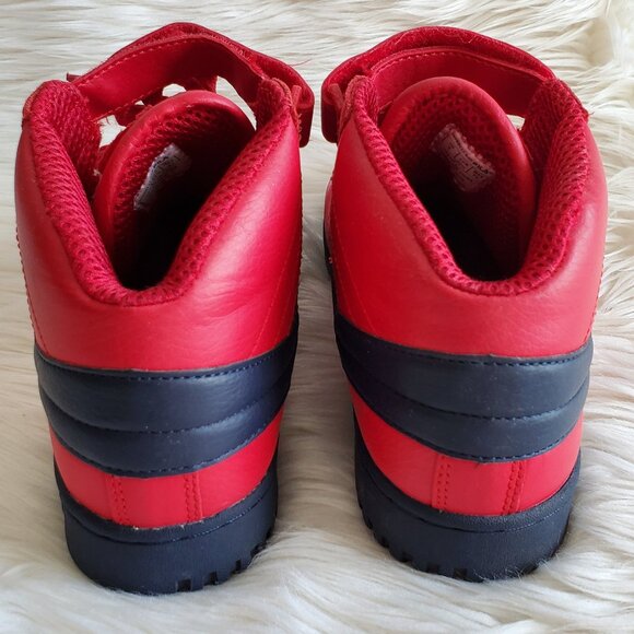 Fila Big Kids Red/Blue High-Top Embroidered Sneaker SZ 6 - Picture 4 of 10